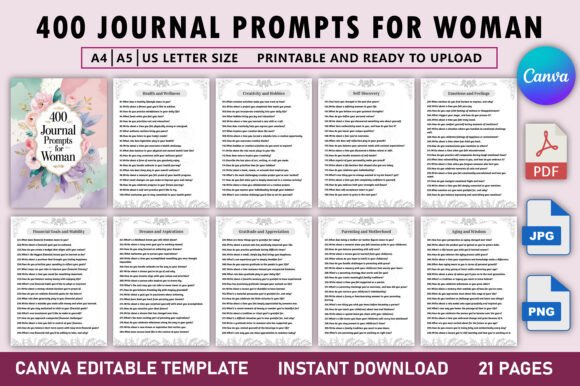 400 Journal Prompts for Woman