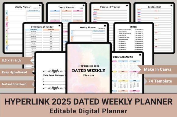 Hyperlink 2025 Dated Weekly Planner: Streamlining Productivity in a Fast-Paced World