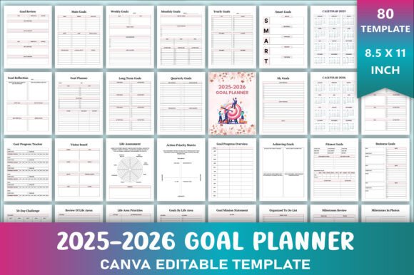 Master Your 2025-2026 Goals with the Editable 2025-2026 Goal Planner
