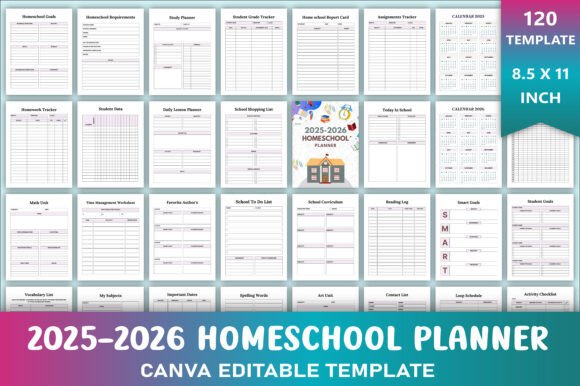 Master Your Homeschool Journey with the Editable 2025-2026 Homeschool Planner