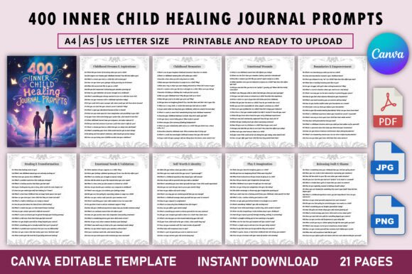 Reconnect with Your Inner Child: A Guide to 400 Inner Child Healing Journal Prompts