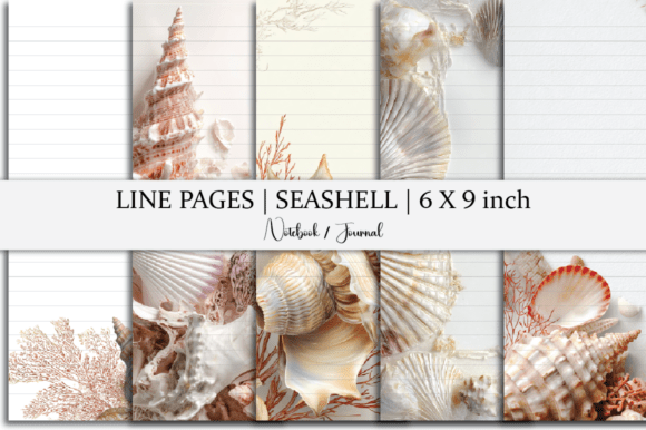 Seashell Lined Paper Notebook for Creative and Professional Use