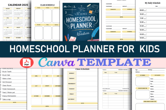 Vibrant Homeschool Planner for Kids: A Creative Tool for Learning and Organization